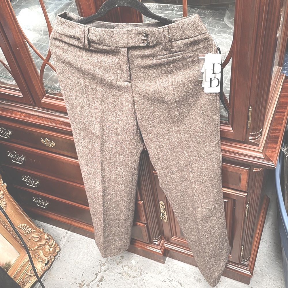 Dalia Collection Women’s Wool Blend Fabric Pants